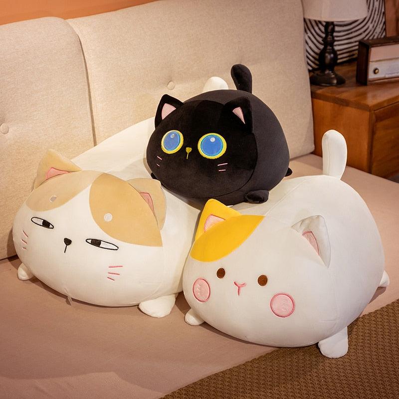 Gros jouets en peluche chat doux Anime – The Refined Emporium