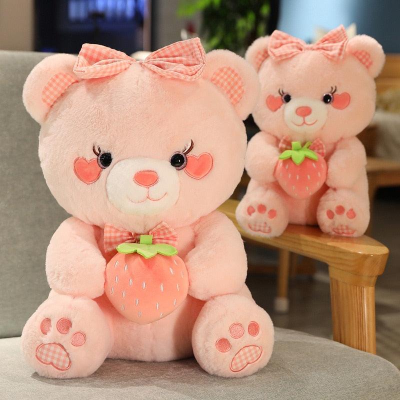 Strawberry Teddy Bear Plush Toy - The Refined Emporium