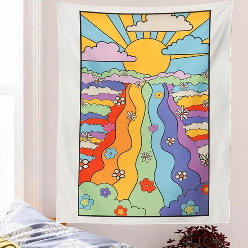 70s Style Rainbow Tapestry - The Refined Emporium
