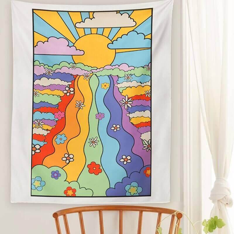 70s Style Rainbow Tapestry - The Refined Emporium