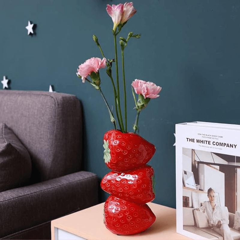 Ceramic Strawberry Vase - The Refined Emporium