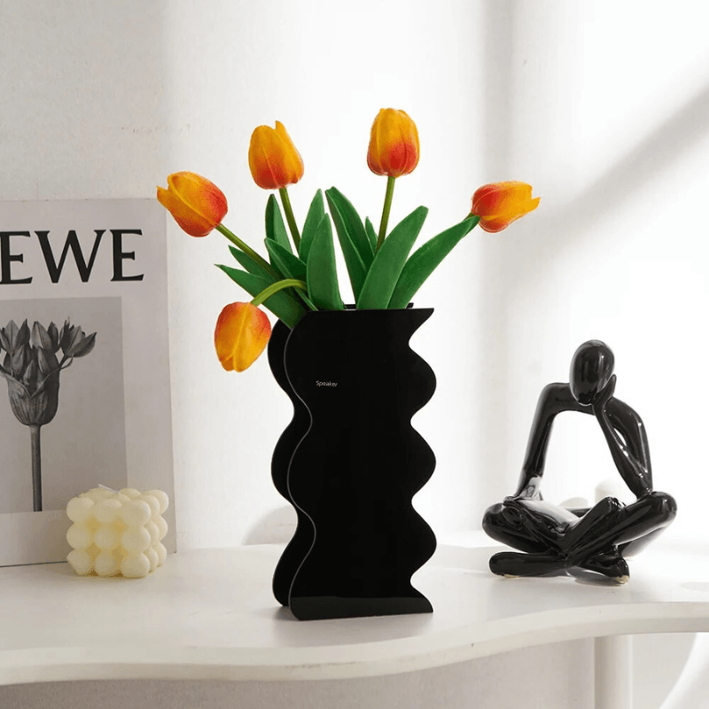 Irregular Transparent Acrylic Vase - The Refined Emporium