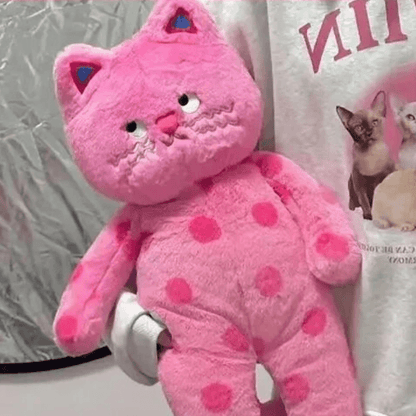 Poka Dot Cat Plush Toy - The Refined Emporium