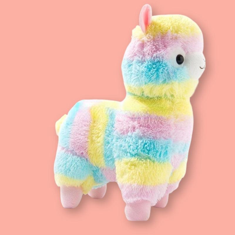 Rainbow Alpaca Plush Toy - The Refined Emporium