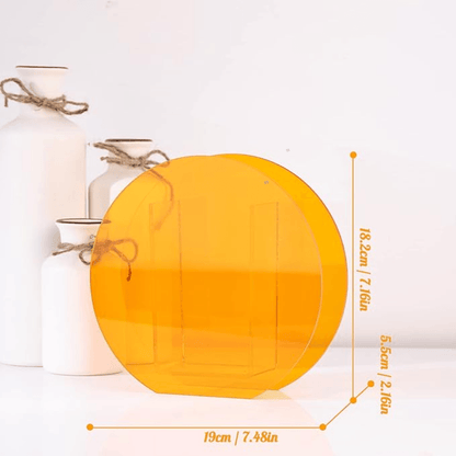 Round Orange Acrylic Vase - The Refined Emporium