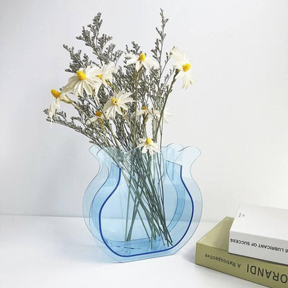Blue Transparent Acrylic Vase - The Refined Emporium