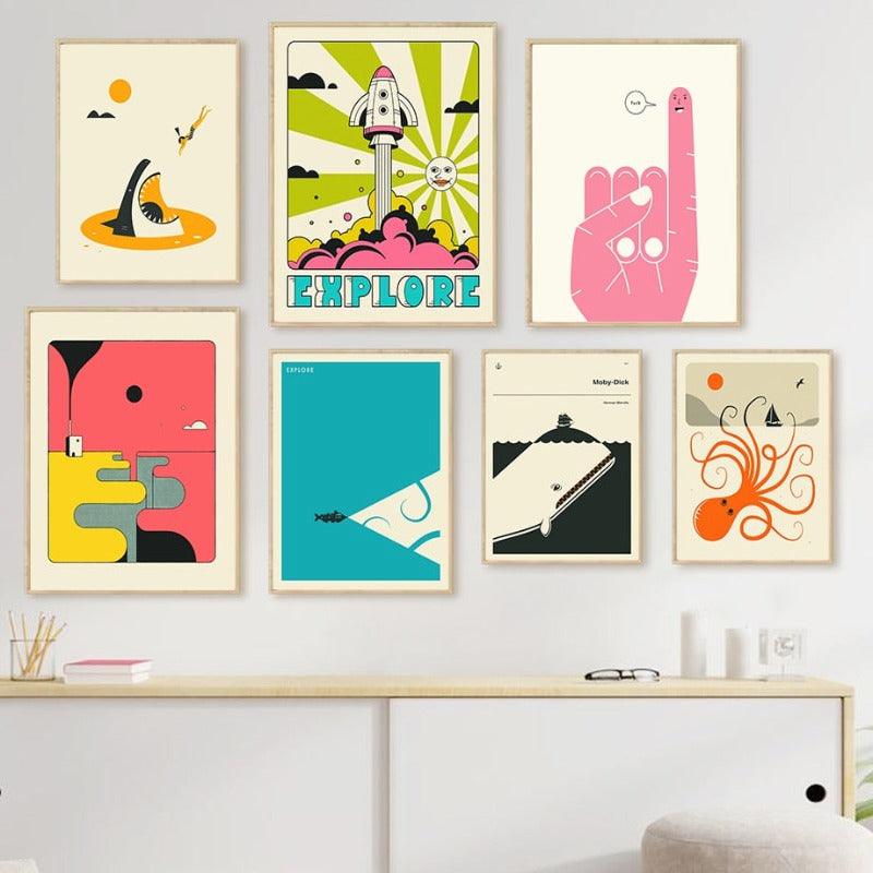 Canvas Painting Nordic Posters And Prints - The Refined Emporium
