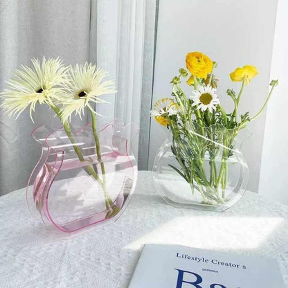 Clear Acrylic Floral Vase - The Refined Emporium