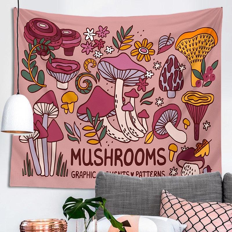Colorful Mushroom Tapestry - The Refined Emporium