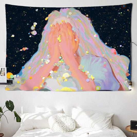 Colorful Star Girl Tapestry - The Refined Emporium