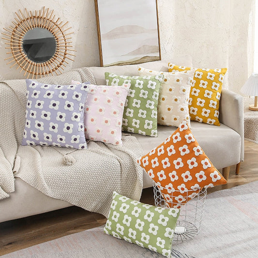 Daisy Floral Cushion Pillow Cover - The Refined Emporium