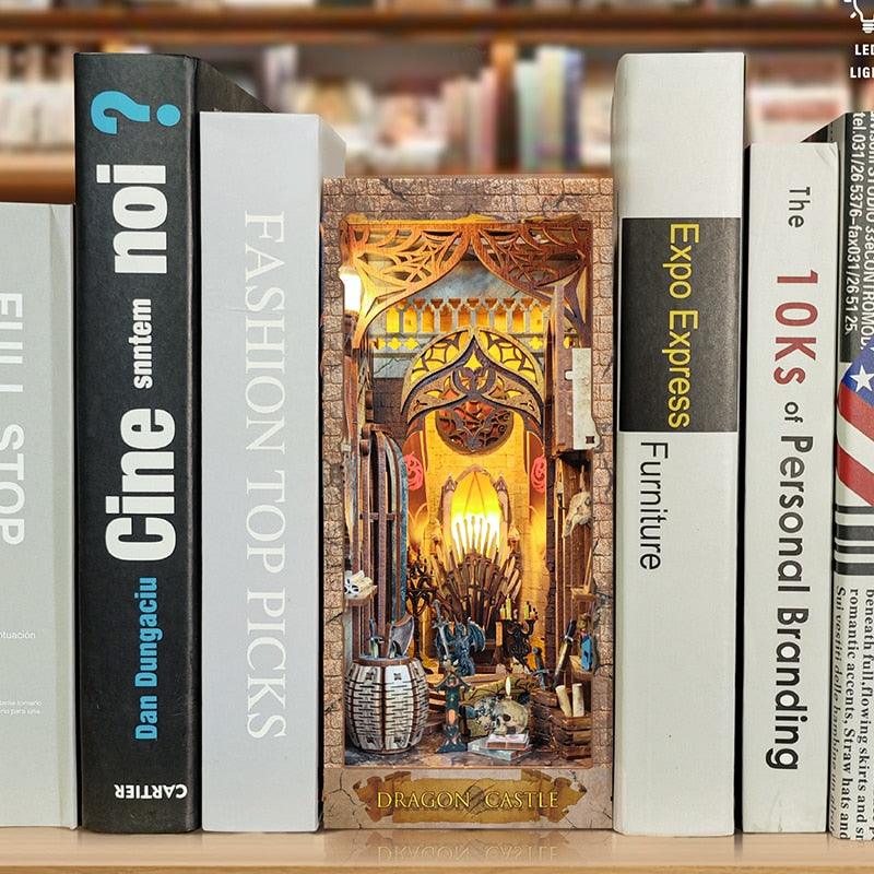 DIY Wooden Book Nook Shelf Insert - The Refined Emporium