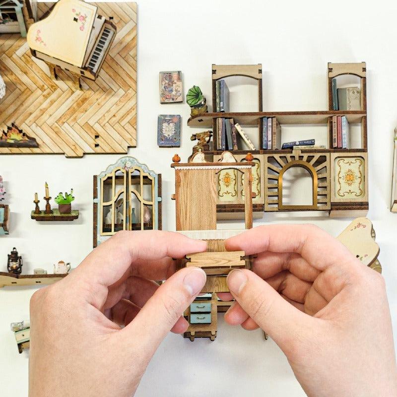 DIY Wooden Book Nook Shelf Insert Building Kits - The Refined Emporium