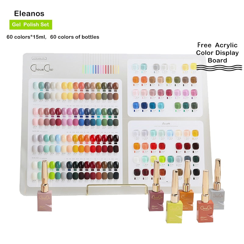 Eleanos 60 Colors Nail UV Gel Kit - The Refined Emporium