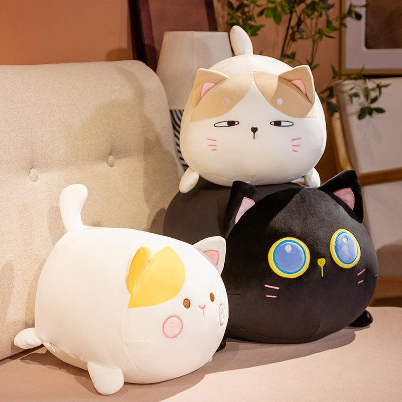 Kawaii Fat Cat Travesseiro De Pelúcia, Brinquedo De Pelúcia