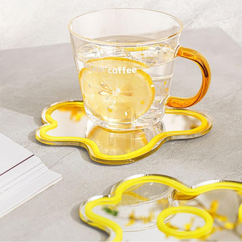 Flower Shaped Mirrored Coaster - The Refined Emporium