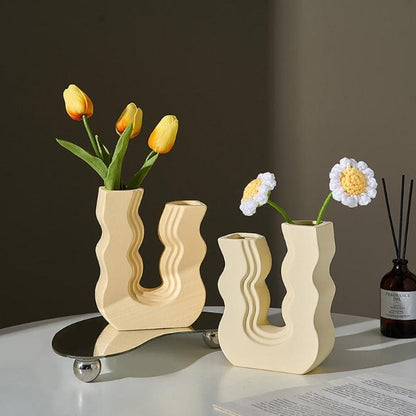 Geometric Ceramic Vase - The Refined Emporium