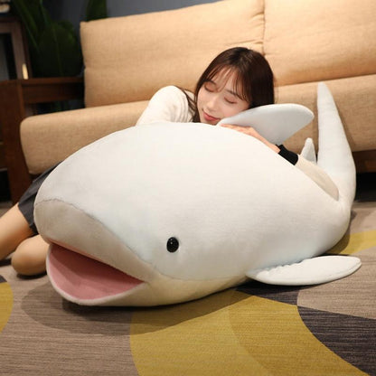 Giant Open Mouth Whale Plush Toy - The Refined Emporium