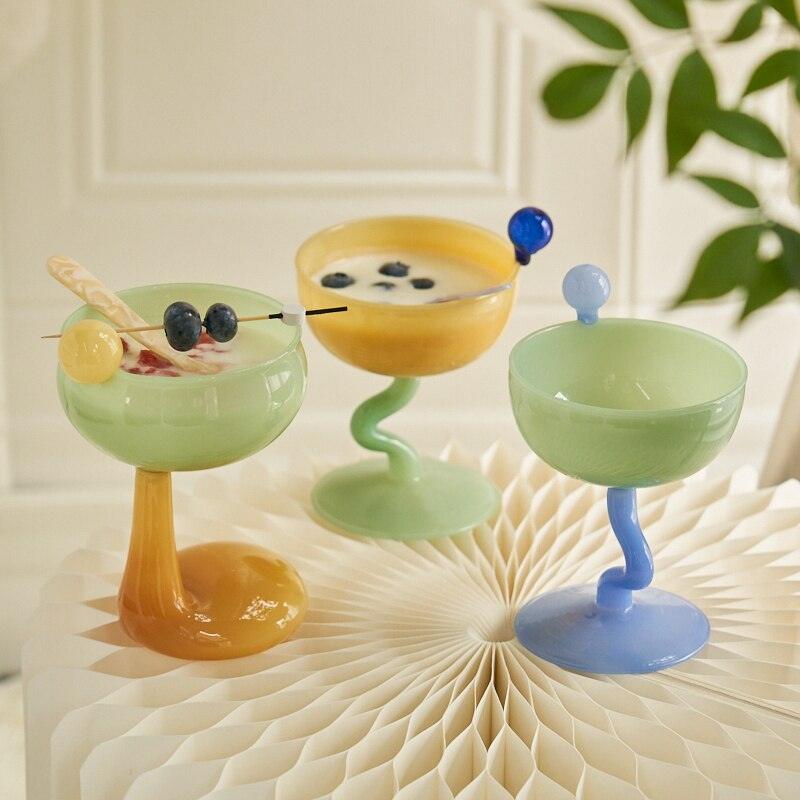 Handmade Glass Vintage Ice Cream Bowl - The Refined Emporium