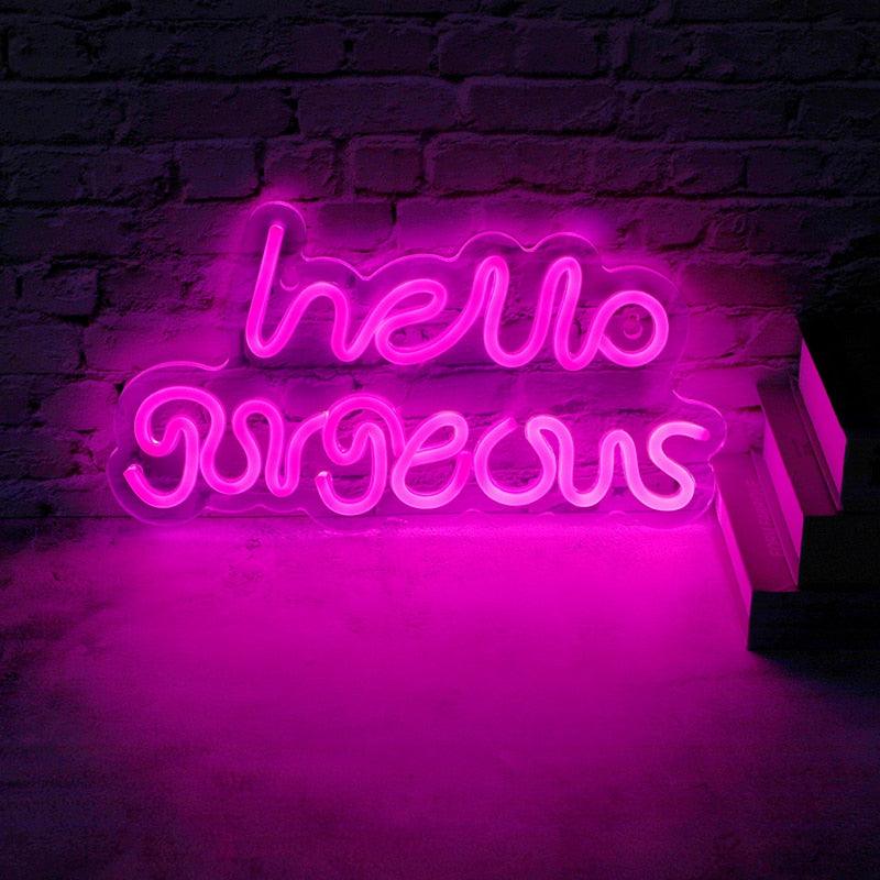 Hello Gorgeous Neon Sign - The Refined Emporium