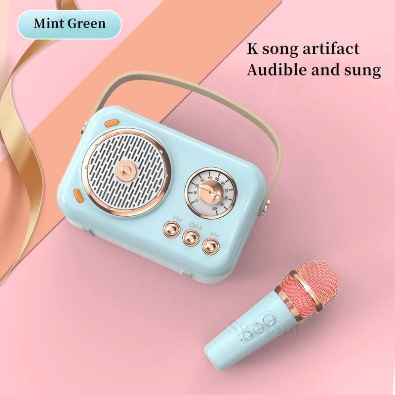 Vintage Karaoke Bluetooth Altavoz Micrófono Inalámbrico – The