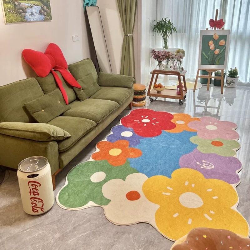 Large Area Colorful Flower Carpet - The Refined Emporium