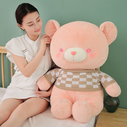 Large Teddy Bear with Sweater Plush Toy - The Refined Emporium
