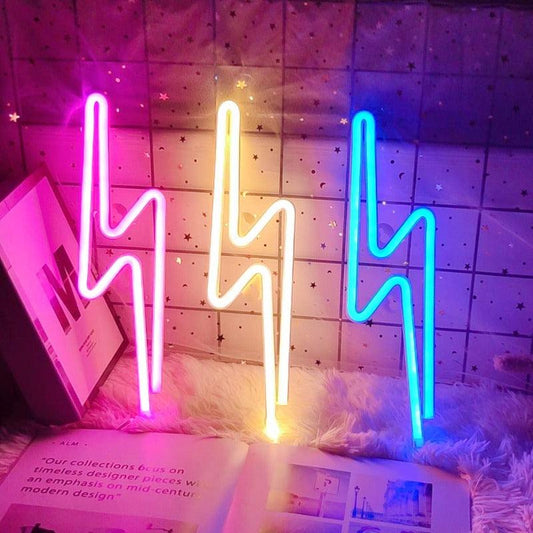 LED Neon Lightning Sign - The Refined Emporium