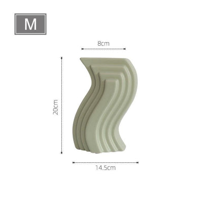 Modern Geometric Ceramic Flower Vases - The Refined Emporium