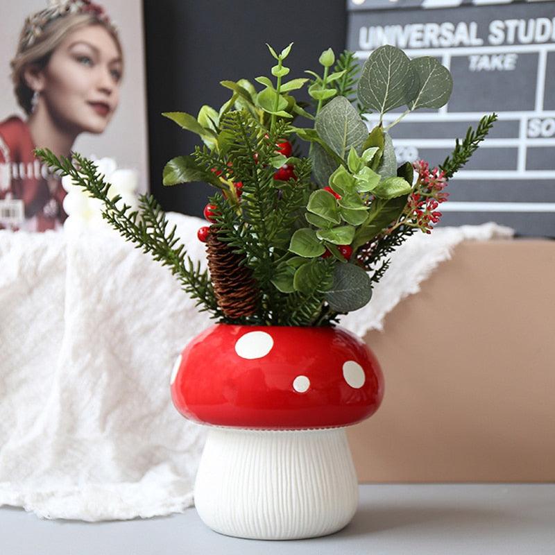 Mushroom Ceramic Vase - The Refined Emporium