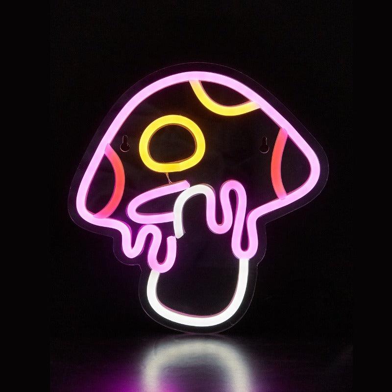 Neon Pink Mushroom Sign - The Refined Emporium