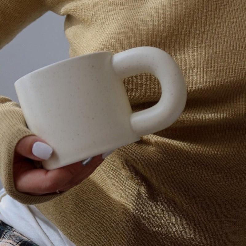 Nordic Ceramic Mug with Thick Handle - The Refined Emporium