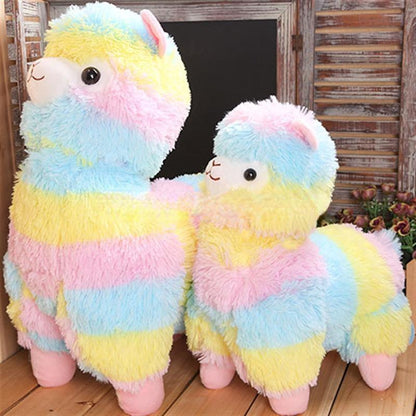 Rainbow Alpaca Plush Toy - The Refined Emporium