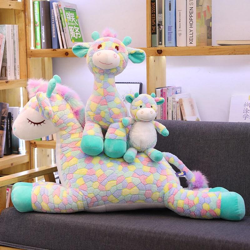 Rainbow Giraffe Plush Toy - The Refined Emporium