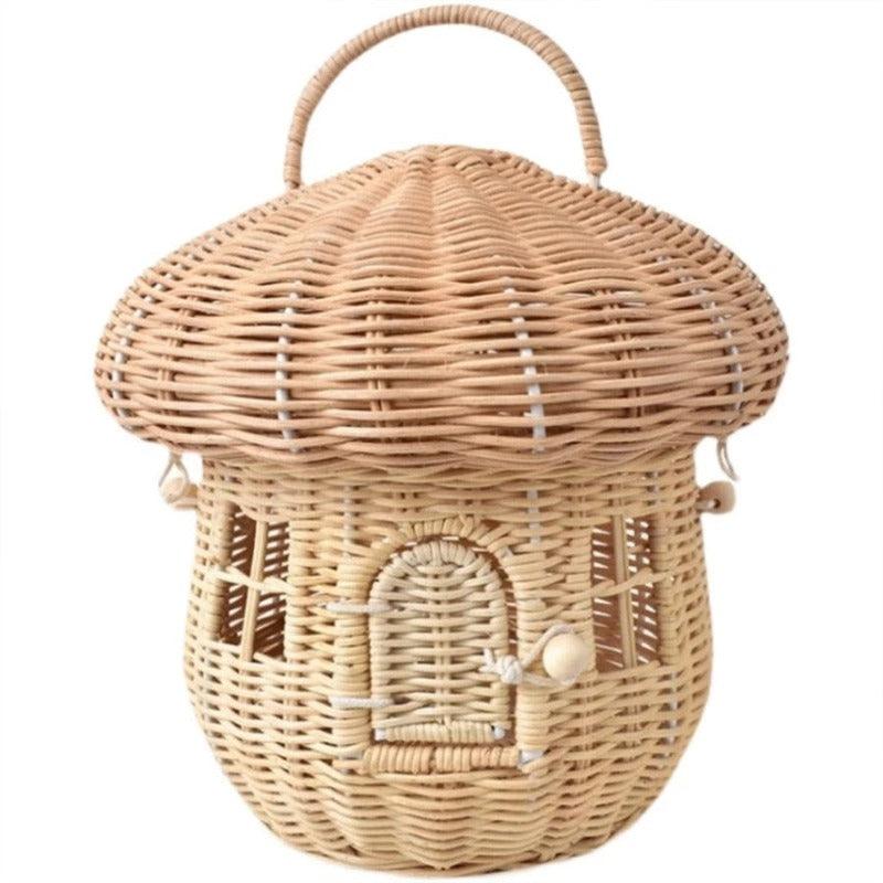 Rattan Mushroom Basket Bag - The Refined Emporium