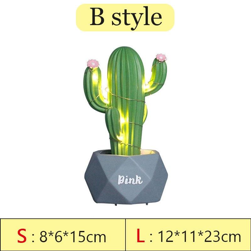 Resin Cactus LED Table Night Light - The Refined Emporium
