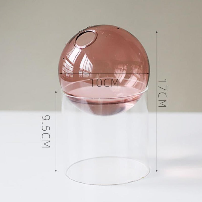 Round Glass Decorative Vase - The Refined Emporium