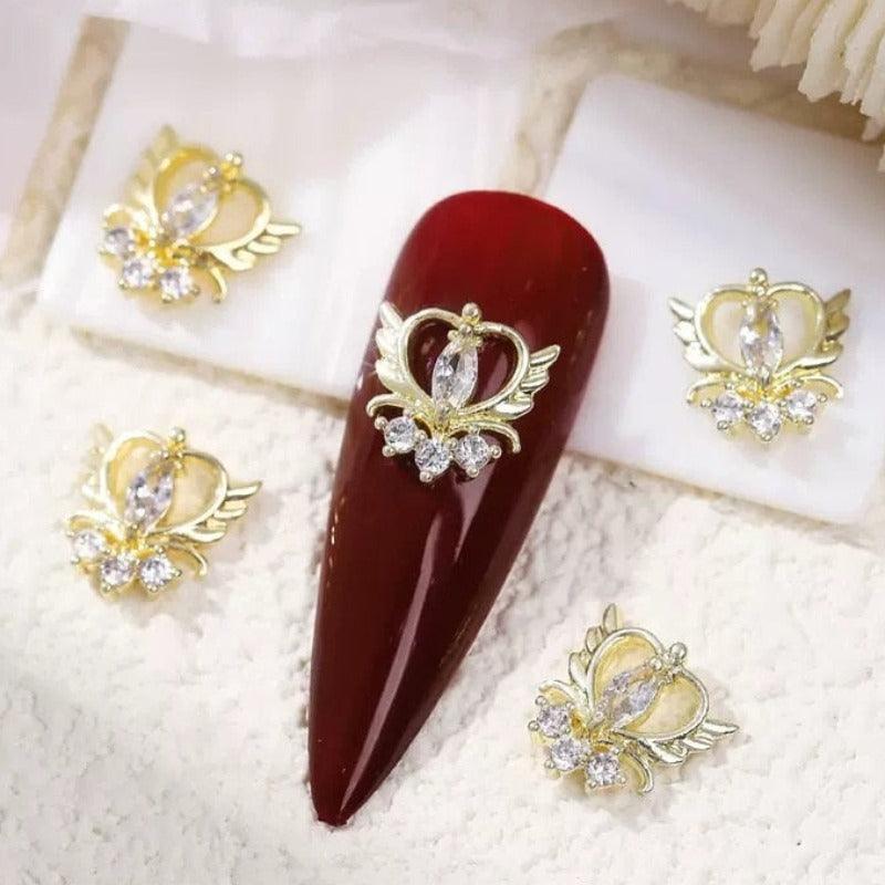FRCOLOR 30 pcs Nail Art Accessories Luxury Nail Diamonds crystal nail  charms vintage nail charms DIY nail decorations for nail art zircon pearl  nail
