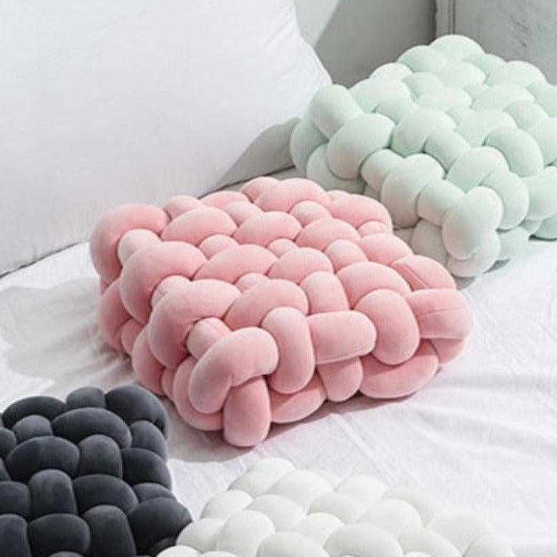Soft Woven Knot Cushion - The Refined Emporium