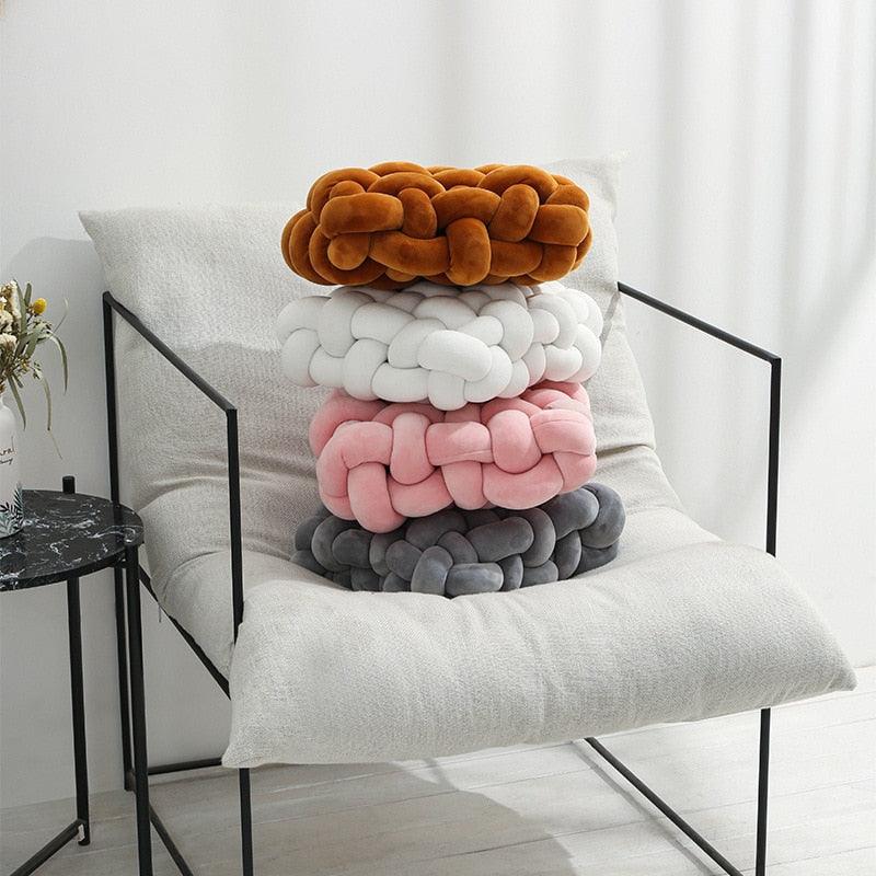 Soft Woven Knot Cushion - The Refined Emporium