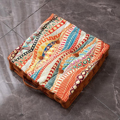 Square Floor Cushion Meditation Pillow with Handle - The Refined Emporium