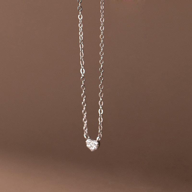 Sterling Silver Heart Pendant Necklace - The Refined Emporium