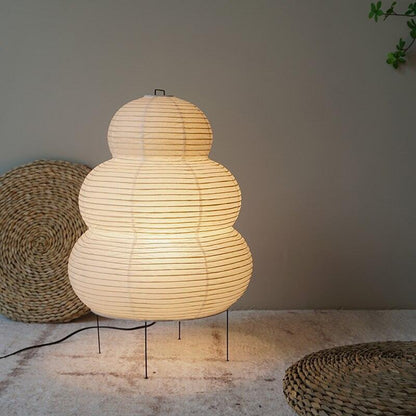 Wabi-sabi Table Lamp Japanese Rice Paper Lantern - The Refined Emporium